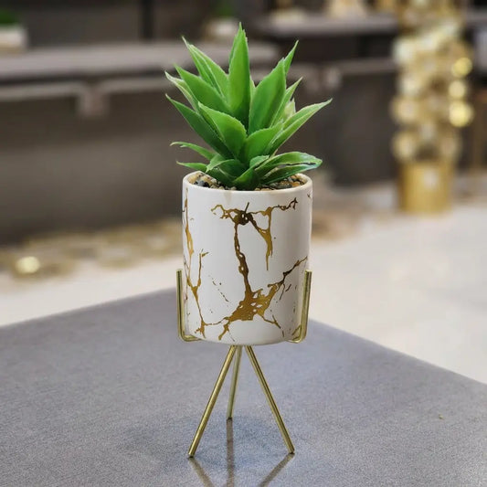 Marble Tripod Succulent Planter