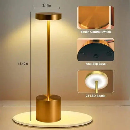 Modern Gold LED Floor Lamp | Minimalist Standing Lamp for Living Room, Bedroom & Office