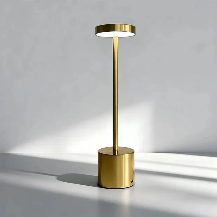 Modern Gold LED Floor Lamp | Minimalist Standing Lamp for Living Room, Bedroom & Office