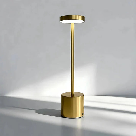 Modern Gold LED Floor Lamp | Minimalist Standing Lamp for Living Room, Bedroom & Office